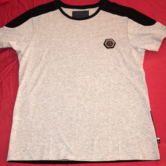 Philipp Plein Gray and Black tee with logo - Picture 2 of 7
